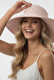 Women's Gift Summer Dusty Pink Fedora Hat |   Model Suitable for Beach and Daily Use - 6