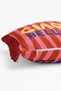 Ciao Bella Red Striped Fringed Throw Pillow Cover Burgundy Tasseled Retro Pillowcase - 6