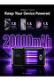 ⚡ باور بنك 20000mAh بشحن سريع 22.5W مع كيبلين مدمجين وشاشة رقمية - 5