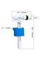 Toilet Cistern Filling Valve, G1/2 Inch High-Pressure Inlet - 1Pc - 6