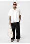 Embroidery Detailed Pocketless Oversize Short Sleeve Linen Shirt - 3