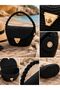 Women's Straw Daily or Beach Bag with Short Handle and Floral Detail, Solid Color, New Season, Hand Knitted Look - 3