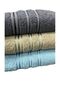 Set of 6 100% Cotton Boucle Hand and Face Towels - 50X90 cm - 6 Different Colors Mixed Pack - 3
