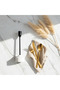 Black Metal Candle Holder with White Chalk Base for Luxury Table Decoration – 23 cm - 3