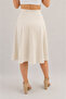 Six-Piece Midi Diver's Bell Skirt with White Rubber Straps - 3