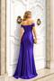 Purple Satin Fabric Off-Shoulder Maxi Dress 583397 - 4