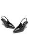Women's Open Back Line Patterned Buckle Pointed Toe Thin Heeled Evening Dress Shoes 17330 - 8