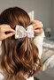 Bowknot Buckle Floral Pattern Transparent Lace and Chiffon Fabric Buckle