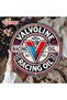 20x20 1pc Valvoline Vintage Racing Oil Metal Tin Sign - 7.87" Round Aluminum Wall Art with Checkered - 8