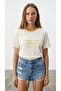 Women's T-Shirt Tsh01843 Ecru-Yellow