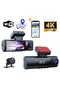 4K Dual Lens Dash Cam DVR with WDR Night Vision, G-Sensor and Loop Recording Camera - 2