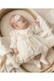 Baby Girl 0/3-3/6 Months Orchid Mevlütlük Set with Lace Details, Premium Set Including Bandana and Shoes