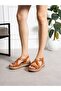 Tavello Tan Genuine Leather Women's Sandals - 3