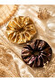 Women's Elastic Set of 2 Colorful Fabric Bagel Scrunchie Clips - 4