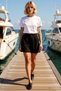 Women's Shorts High Waist Pleated Plain Pattern Straight Fit Tubular Leg Regular Length Woven Stylish