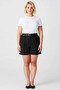 Women's Plus Size Short Shorts Woven High Waist Ribbed Straight Cut Pipe Leg Detail Summer Stylish - 4