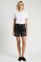 Women's Shorts High Waist Denim Plain Pattern Wide Leg Short Length Comfortable Daily Use Stylish - 4