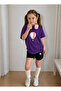 Girl's T-Shirt and Shorts Set, Printed Cotton, Summer Casual Fit Combination