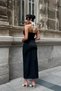 White Collar Pearl Detailed Fabric Dress - 5