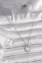 316L Steel Silver Color Zircon Heart Necklace - Stainless Daily Women's Necklace 5886 - 2