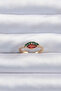 Brass Gold Color Colorful Zircon Stone Adjustable Watermelon Model Ring 5886 - Teolsa6794-4203