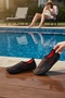 Sea Shoes Aqua Shoes Non-Slip Pool Beach Shoes Black Orange - 3