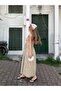 Beige Thin Straps Double Tie Waist Long Dress - 2011 - 3
