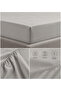 1-Piece Essential Microfiber Fitted Sheet Solid,Color: Light Grey, King (180 x 200 + 30 cm),Design Soft Fabric Deep Pocket Elastic Edge Bed Linen - 2