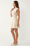 Ecru Sleeveless Crew Neck Knitwear Dress Standard Fit Regular Cut - 3