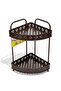 Meta Modern Black Metal 2-Tier Multipurpose Storage and Organizer Rack – 35 cm