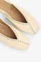 Women's Nayela Butter Yellow Leather Trocked Ballerinas - 3