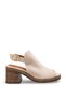 Women's Heeled Sandals 00121815 Beige Suede - 4