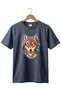 Ethnic Turkish Motifs and Wolf Print Moon Star and Turkish States Print 100% Cotton Basic T-Shirt