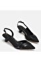 Large Size Women's Stiletto 41-42-43-44-Black Satin