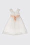 Girl's White Evening Dress - 2