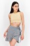 Women Crew Neck Sleeveless Plain Tank Top, Beige