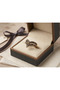 Bronze Vintage Women's Ring Authentic Copper Jewelry Margazite Worked V Model Adjustable - 4
