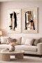 Brushed Earth Tones Concept 2-Piece Glass Painting Set for Office and Home Painting