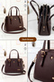 Women's 3-Compartment Lined Zipper Closure Handbag and Shoulder Bag (25X20 cm) - 2