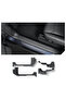Door Sill Protection Set Compatible with Tesla Model Y Juniper - 4 Pieces Black