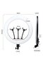 Portable MJ45 18" RGB Desktop Soft LED Ring Light with 3 Mobile Holders & Mini Stand - 3