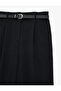 Linen Look Straight Fit Wide Leg Palazzo Trousers with Pockets and Belt - 6