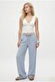 Women's George Linen Blend Loose Fit Woven Blue Trousers - 4