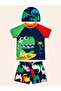 Boys' Dinosaur Patterned Swim Shorts Set – 3 Piece Swimsuit Set 12757 - 2