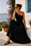 Women's Voile Fabric Crinkled Skirt with Elastic Waist and Long Lining - 4