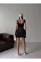 Black Polka Dot High Waist Crinkled Fabric Ruffle Mini Shorts Skirt Gg88000 - 6