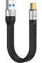 Short USB C Cable 5.3inch, USB A to USB C 60W Fast Charging Cable, Support 10 Gbps Data Sync, 3A Fast Charging, FPC Design for SSD, Power Bank, Android Auto, Laptop, Tablet, Phone (C - A)