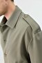 Khaki Boxy Fit Men's Coat - 5