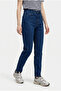 High Waist Skinny Jeans - Navy Blue - 2