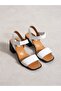 Calvero White Genuine Leather Women's Sandals - 3